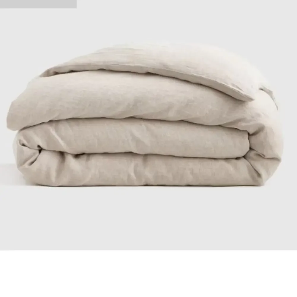 Quince European Linen Duvet Cover ONLY King California King  Sand Beige Tan